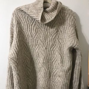 chunky knit turtle neck sweater